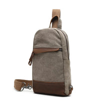 HKM-812115 Retro Men's Multifunctional Canvas Messenger Bag - Durable Waxed Cotton with Leather Accents, Waterproof Design, Large Capacity