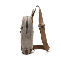 HKM-812115 Retro Men's Multifunctional Canvas Messenger Bag - Durable Waxed Cotton with Leather Accents, Waterproof Design, Large Capacity