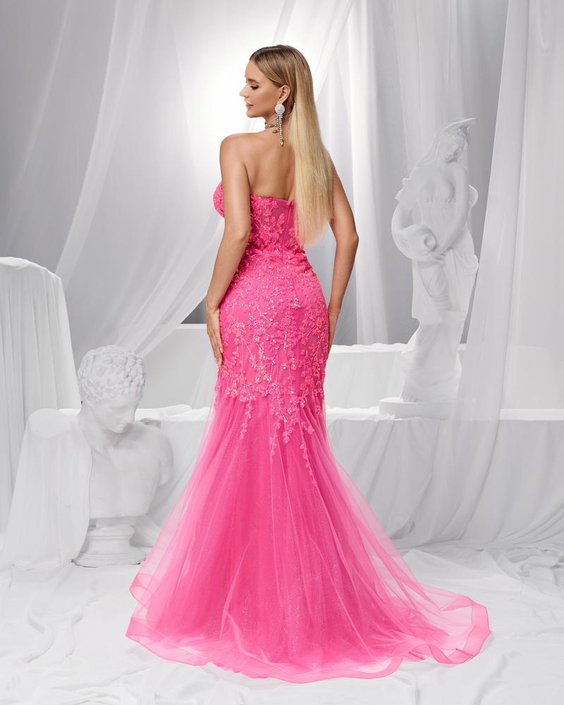 HKM-550803 Elegant Rose Pink Evening Dress for Women - Style EZ25189