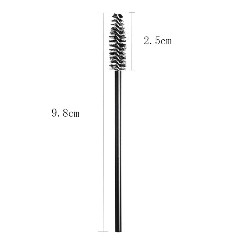 HKM-775251 50 Pcs Disposable Eyelash and Eyebrow Brushes with Soft Applicator Spoolies for Makeup Application
