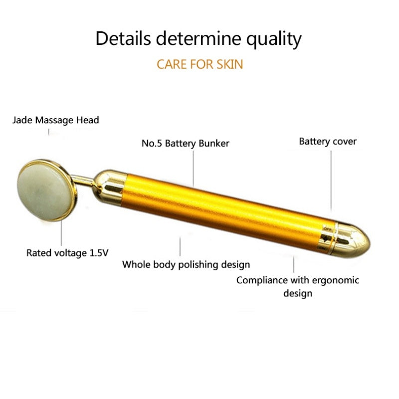 HKM-309267 24K Gold Electric Beauty Stick for Facial Massage and Tightening