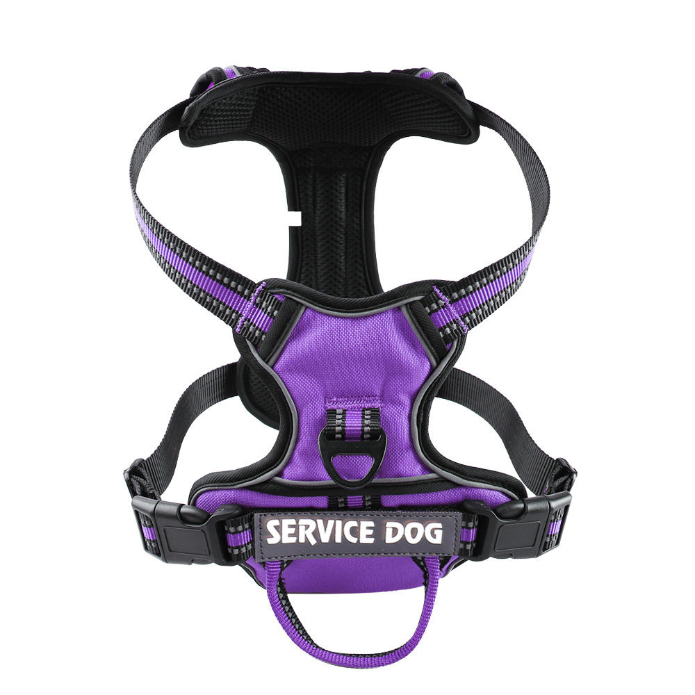 HKM-418899 Nylon Oxford Cloth Adjustable Personalized Dog Chest Strap - Available in Blue, Black, and Green