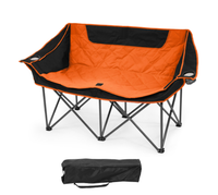 HKM-975123 Oversized Heavy Duty Outdoor Camping Chair with Armrests, Cup Holder, and Carrying Bag