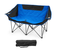 HKM-975123 Oversized Heavy Duty Outdoor Camping Chair with Armrests, Cup Holder, and Carrying Bag