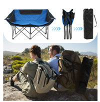 HKM-975123 Oversized Heavy Duty Outdoor Camping Chair with Armrests, Cup Holder, and Carrying Bag