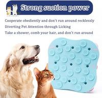 HKM-444051 Silicone Slow Feeder Mat for Dogs - Interactive Lick Pad with Suction Cups for Calming and Training