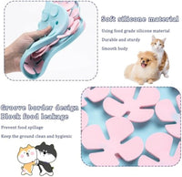 HKM-444051 Silicone Slow Feeder Mat for Dogs - Interactive Lick Pad with Suction Cups for Calming and Training