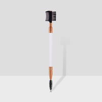 HKM-067859 Double-Ended Eyebrow and Eyelash Brush with Wooden Handle