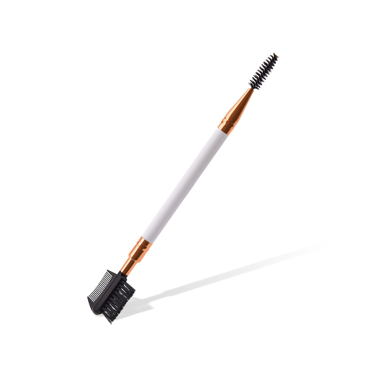 HKM-067859 Double-Ended Eyebrow and Eyelash Brush with Wooden Handle