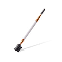 HKM-067859 Double-Ended Eyebrow and Eyelash Brush with Wooden Handle