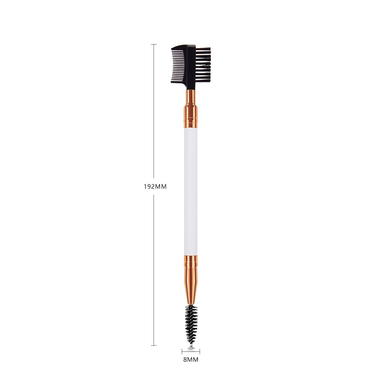 HKM-067859 Double-Ended Eyebrow and Eyelash Brush with Wooden Handle