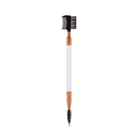 HKM-067859 Double-Ended Eyebrow and Eyelash Brush with Wooden Handle