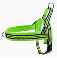 HKM-614355 No Pull Padded Leather Dog Harness with Adjustable Leash for Large Dogs - Available in Multiple Colors