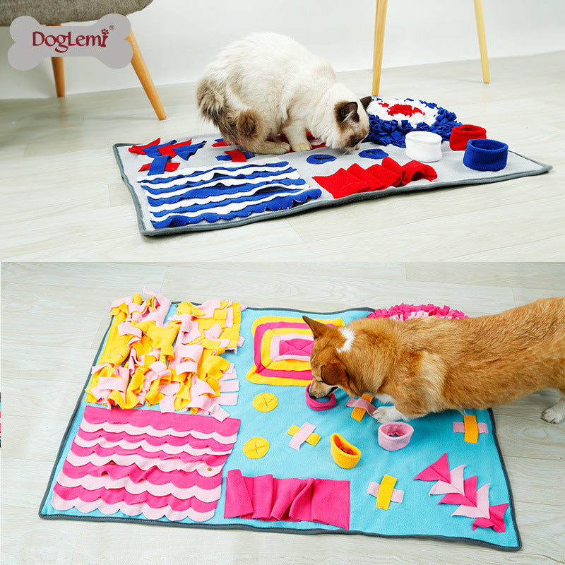 JMT-831114 Interactive Pet Snuffle Training Blanket for Dogs and Cats - Feeding Mat for Foraging Skills and Activity