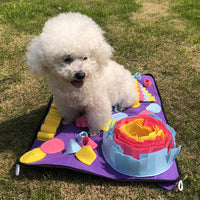 HKM-350867 Interactive Pet Snuffle Training Blanket for Dogs and Cats - Feeding Mat for Foraging Skills and Activity