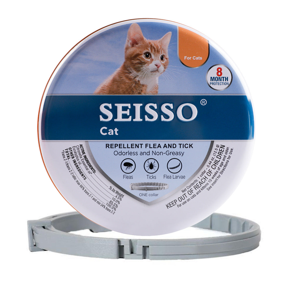HKM-876179 Insect Repellent Collar for Small and Medium-sized Dogs and Cats - Adjustable and Durable, Available in Multiple Sizes