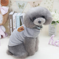 HKM-113491 Breathable Cotton Dog Vest in Solid Color - Casual Style for All Genders