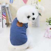 HKM-113491 Breathable Cotton Dog Vest in Solid Color - Casual Style for All Genders