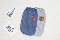 HKM-113491 Breathable Cotton Dog Vest in Solid Color - Casual Style for All Genders
