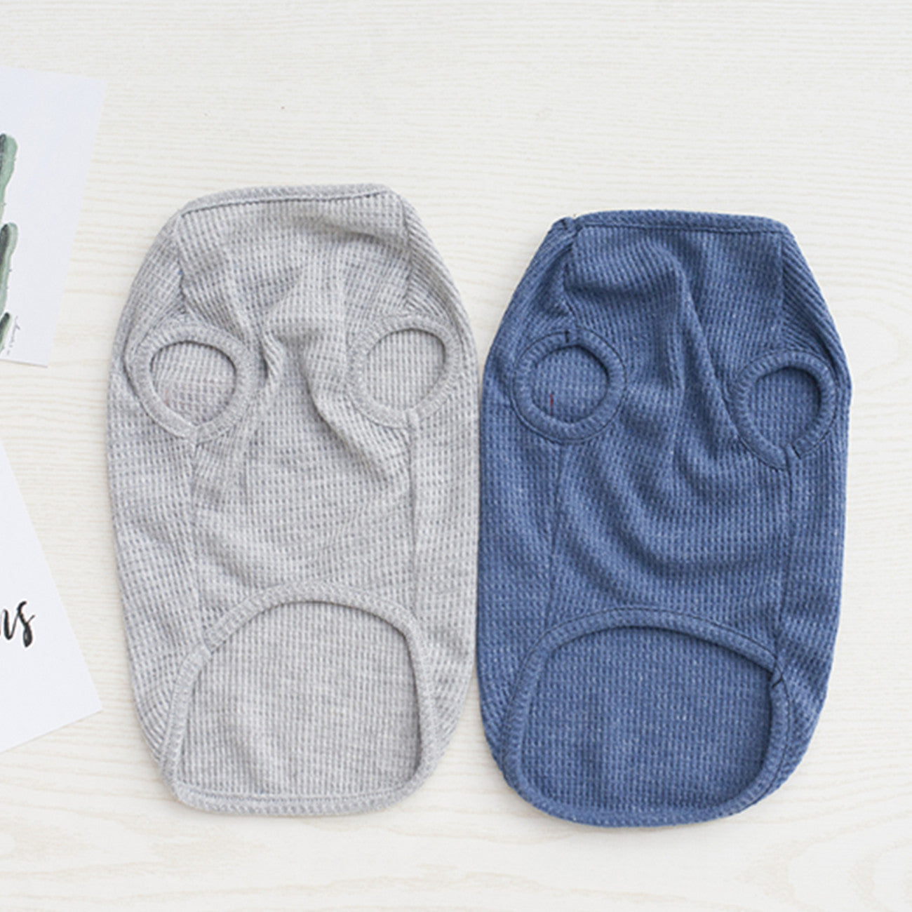 HKM-113491 Breathable Cotton Dog Vest in Solid Color - Casual Style for All Genders