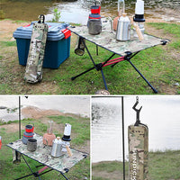 HKM-580755 Compact Mesh Folding Table for Camping, BBQs, and Picnics