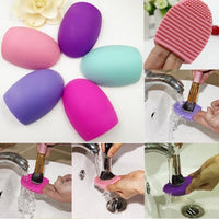 HKM-132243 Silicone Egg Brush and Scrubbing Tool for Gentle Washing and Beauty Care
