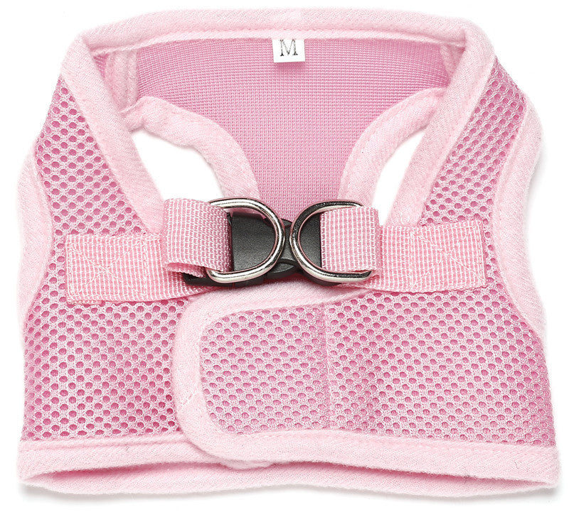 JMT-832586 Breathable Mesh Dog Vest Harness with Retractable Traction Rope and Safety Handle