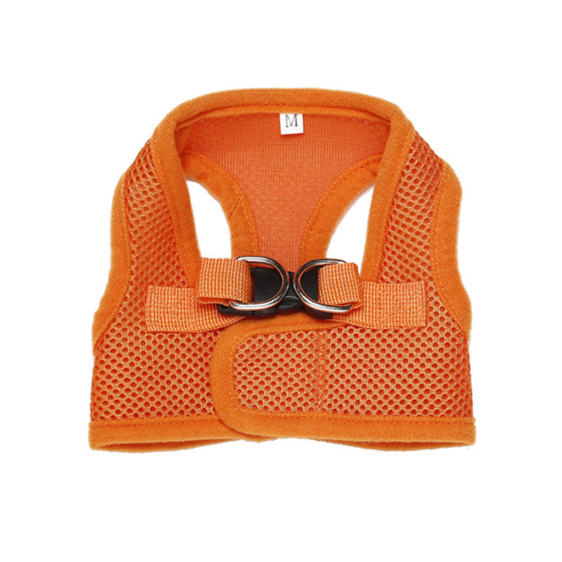 JMT-832586 Breathable Mesh Dog Vest Harness with Retractable Traction Rope and Safety Handle