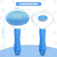 HKM-969235 Cat Deshedding Brush with Release Button for Easy Fur Removal - Gentle Grooming Tool for Long and Short Hair Cats