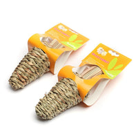HKM-068819 Natural Grass Molar Chew Toy for Small Pets - Ideal for Rabbits, Guinea Pigs, and Chinchillas