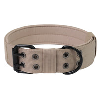 HKM-611731 Adjustable Military Dog Collar with Metal D Ring and Buckle for Medium to Large Dogs