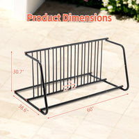 HKM-897555 Heavy-Duty Double-Sided Outdoor Bike Rack for Garage and Yard Storage - Easy Assembly, Holds 10 Bikes