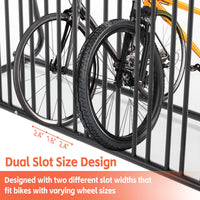 HKM-897555 Heavy-Duty Double-Sided Outdoor Bike Rack for Garage and Yard Storage - Easy Assembly, Holds 10 Bikes
