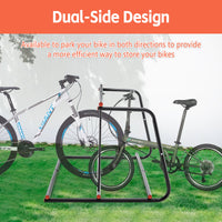 HKM-897555 Heavy-Duty Double-Sided Outdoor Bike Rack for Garage and Yard Storage - Easy Assembly, Holds 10 Bikes