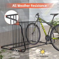 HKM-897555 Heavy-Duty Double-Sided Outdoor Bike Rack for Garage and Yard Storage - Easy Assembly, Holds 10 Bikes