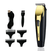 HKM-894163 USB Rechargeable Baby Hair Clipper with Steel Head and Limit Combs