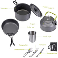 HKM-627027 Compact Outdoor Kettle Set for 2-3 Person Camping and Cooking
