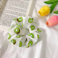 HKM-193683 Korean Fruit Pig Large Intestine Organza Hair Tie Rubber Band for Women