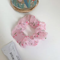 HKM-193683 Korean Fruit Pig Large Intestine Organza Hair Tie Rubber Band for Women
