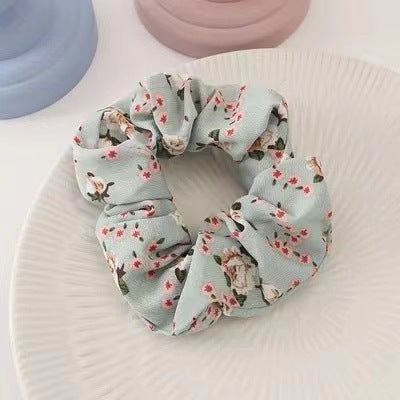 HKM-193683 Korean Fruit Pig Large Intestine Organza Hair Tie Rubber Band for Women