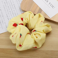 HKM-193683 Korean Fruit Pig Large Intestine Organza Hair Tie Rubber Band for Women