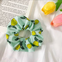 HKM-193683 Korean Fruit Pig Large Intestine Organza Hair Tie Rubber Band for Women