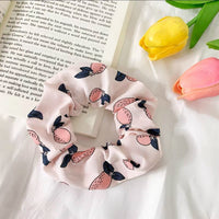 HKM-193683 Korean Fruit Pig Large Intestine Organza Hair Tie Rubber Band for Women