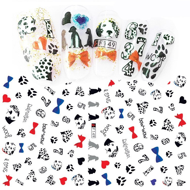 HKM-743891 Multicolor Adhesive Nail Decals - Three-Year Shelf Life Nail Stickers