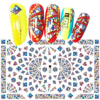 HKM-743891 Multicolor Adhesive Nail Decals - Three-Year Shelf Life Nail Stickers