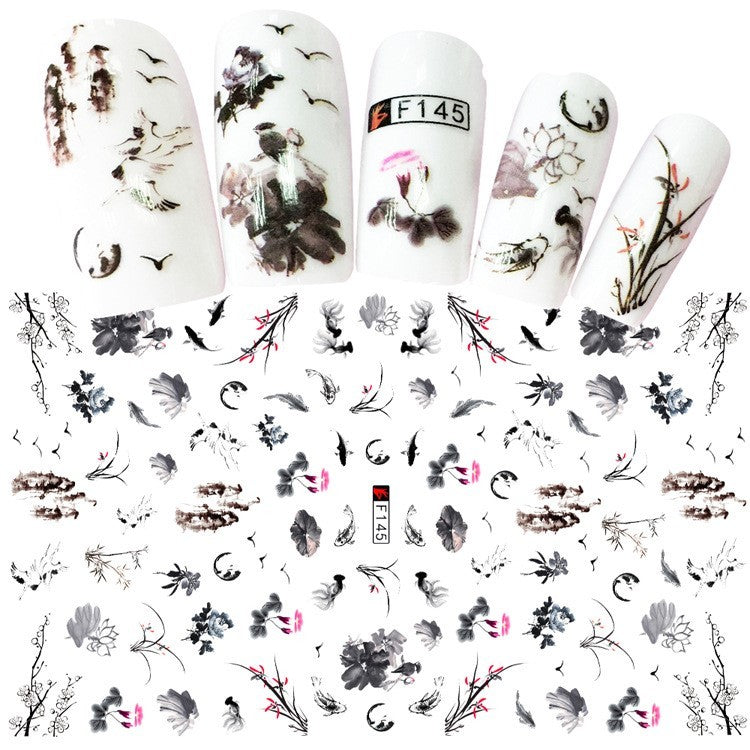 HKM-743891 Multicolor Adhesive Nail Decals - Three-Year Shelf Life Nail Stickers