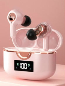 KTX-689555 T22 Wireless Bluetooth Headset with Digital Display and Multi-Point Connection – In-Ear Sports Dual Dynamic Stereo Earbuds