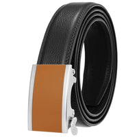 HKM-330643 Designer Leather Automatic Buckle Men's Belt - Stylish and Durable Fashion Accessory