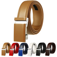 HKM-330643 Designer Leather Automatic Buckle Men's Belt - Stylish and Durable Fashion Accessory