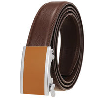 HKM-330643 Designer Leather Automatic Buckle Men's Belt - Stylish and Durable Fashion Accessory